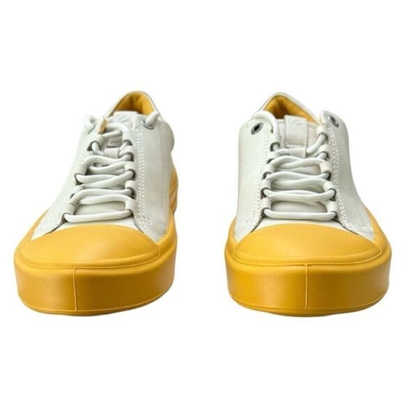 Ecco Flexure T-Cap Yellow Leather Sneakers Shadow Marigold Women’s Size US 5-5.5 - Picture 4 of 9